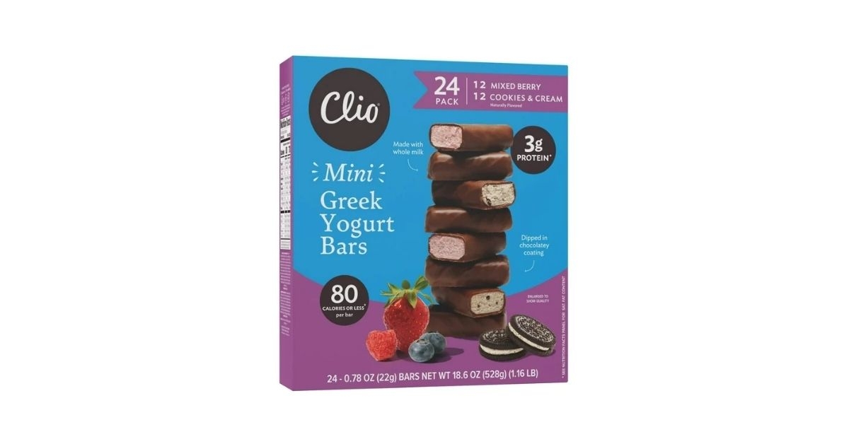 clio greek yogurt mini bars