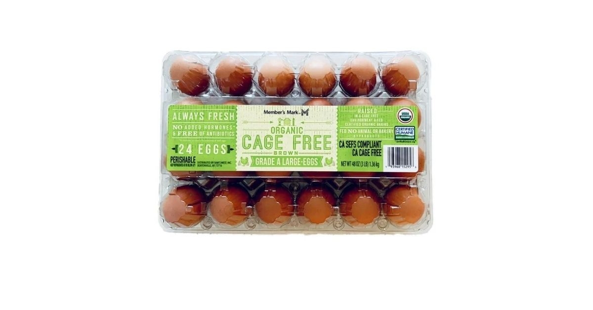 organic cage free grade a large brown eggs