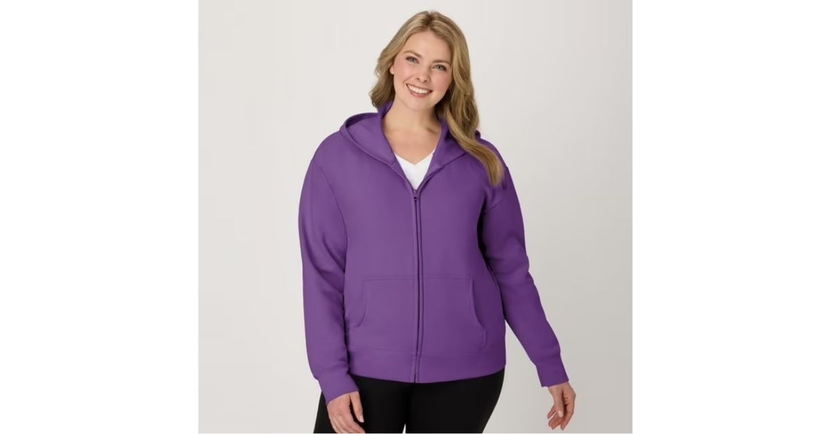 womens full zip fleece hoodie sweatshirt