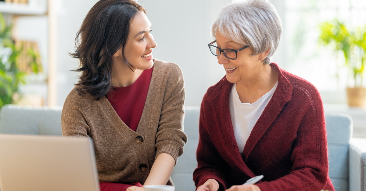 happy mother and daughter working together