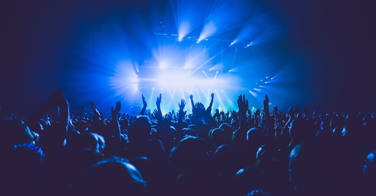 crowded concert hall