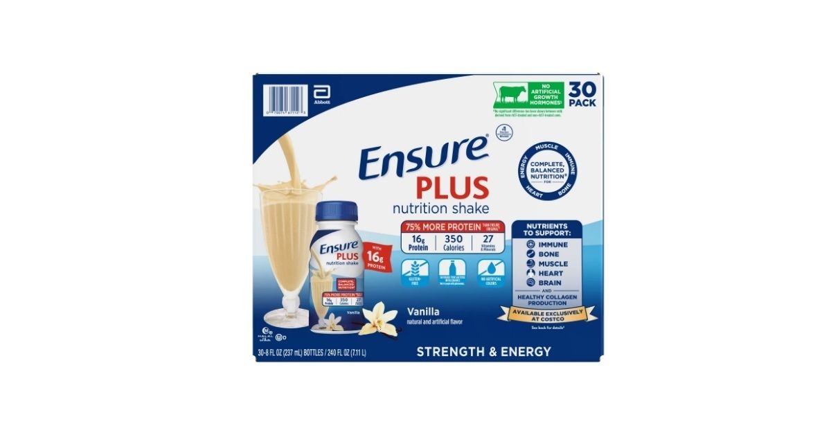 ensure plus nutrition shake vanilla