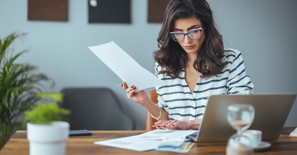 business woman working in the office