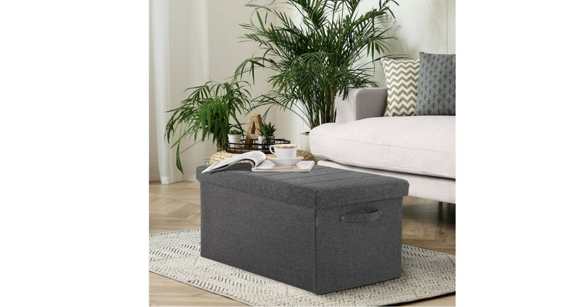 foldable storage bench ottoman