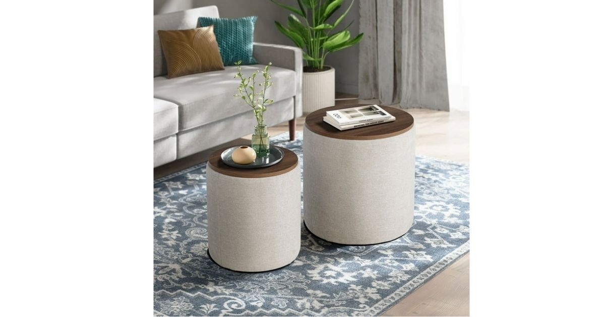 studio living alvin storage ottoman set