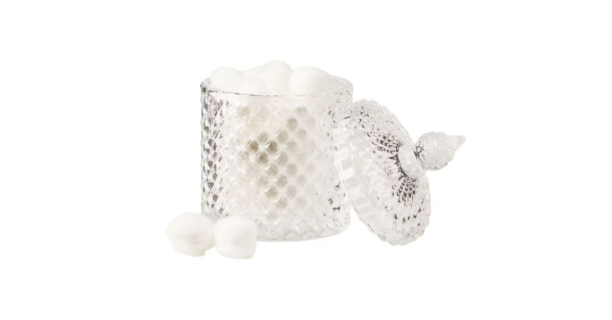 beauty essentials crystal jar