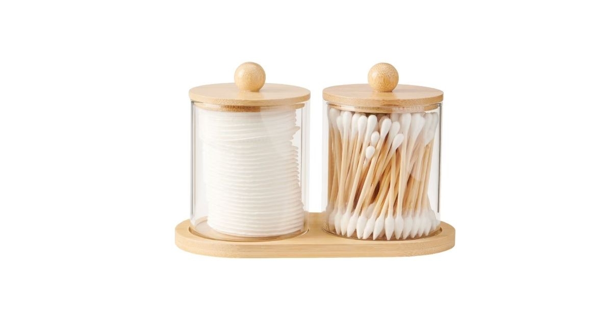 beauty essentials glass container set
