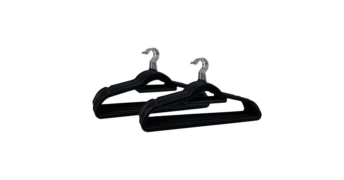 velvet hangers in bundle