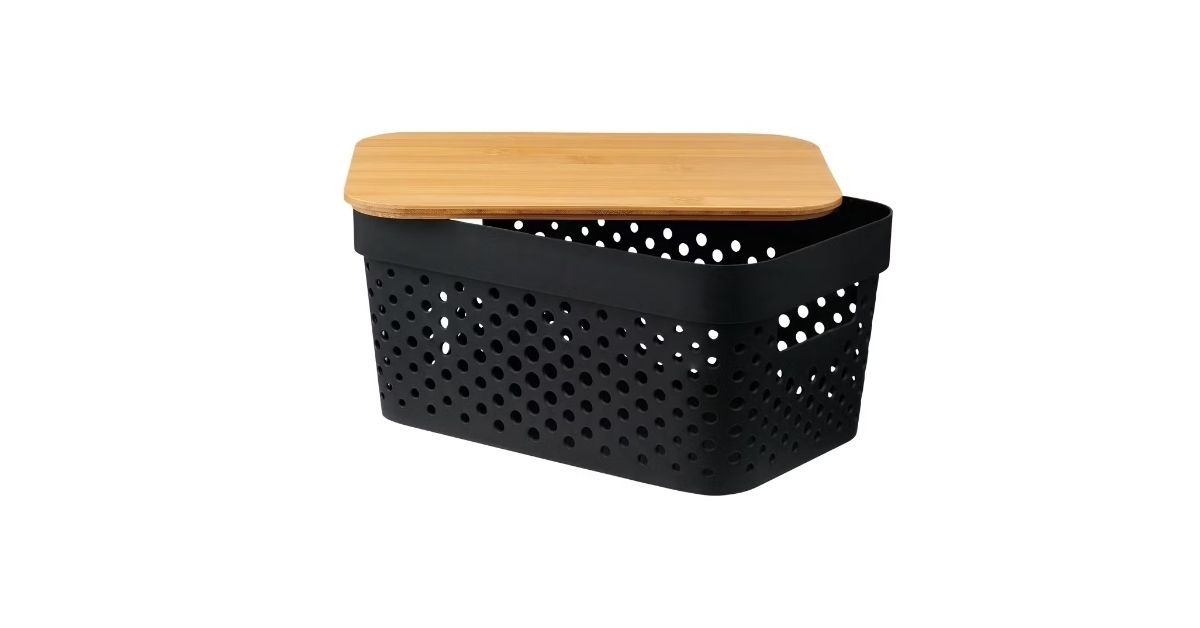 small basket with bamboo lid