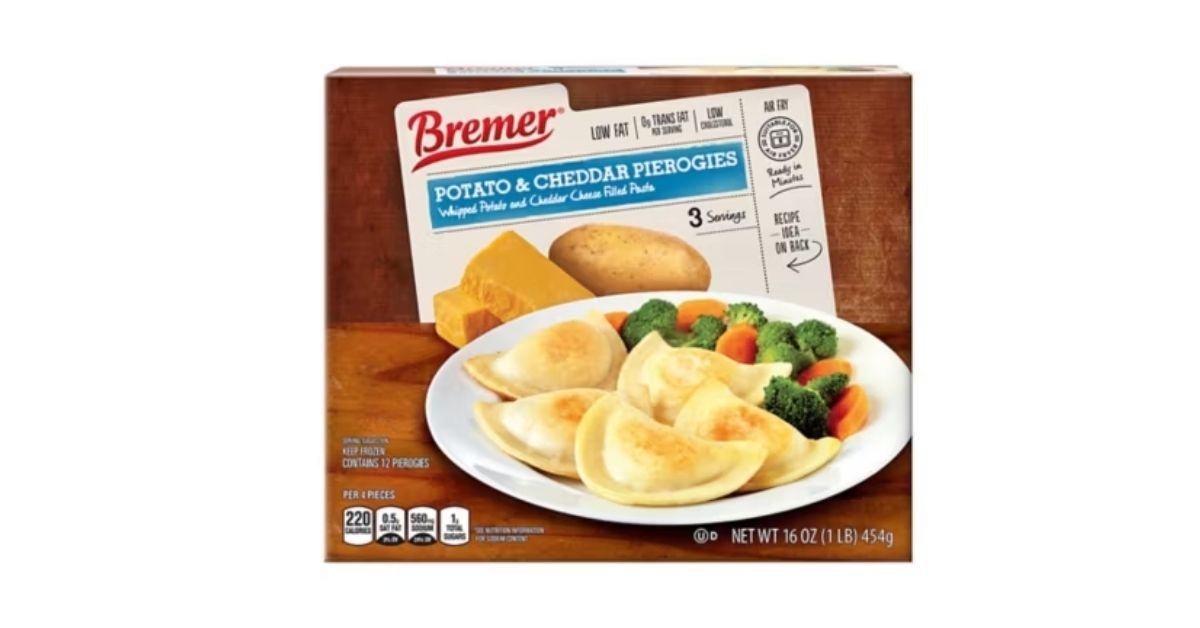 bremer potato and cheddar pierogies