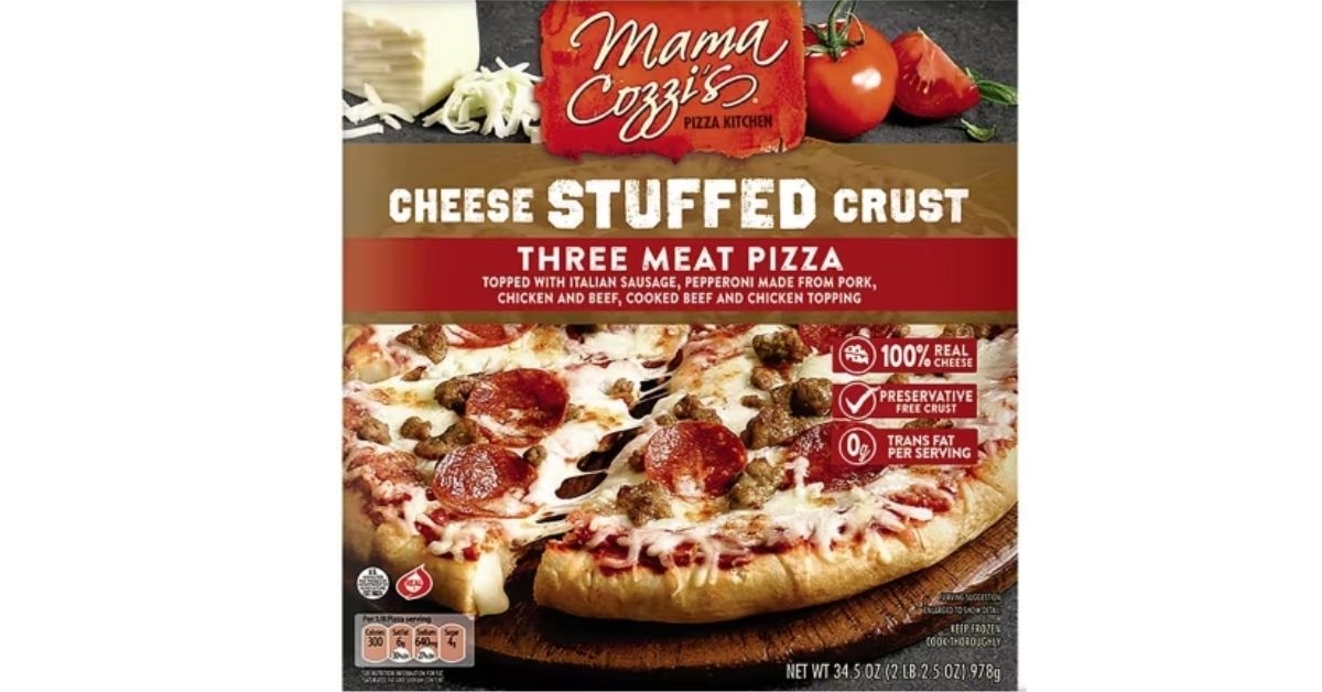 cheese stuffed crust three meat pizza