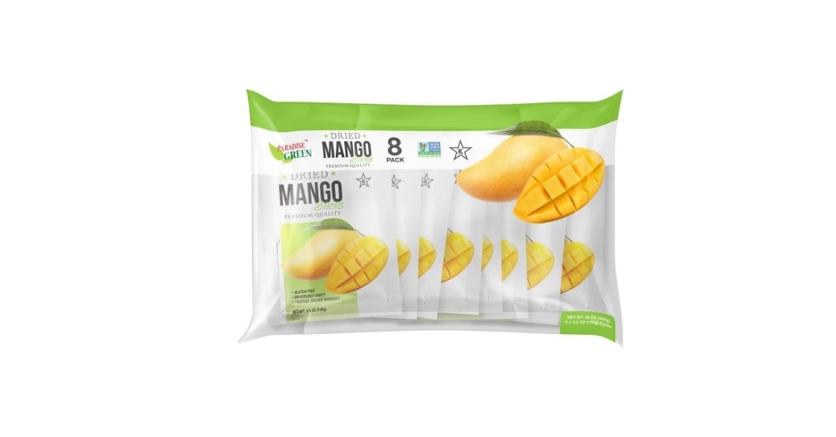 green premium dried mango slices