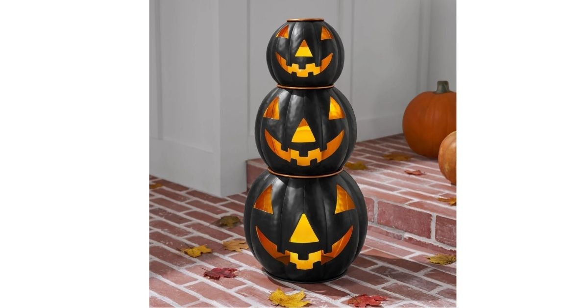 black metal jack o lantern