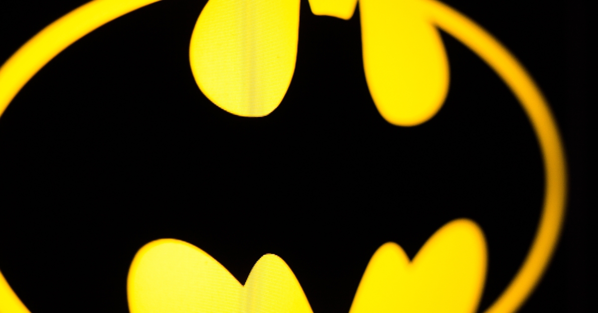batman logo on the screen