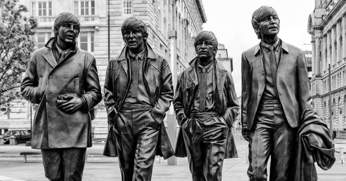 bronze statues of the beatles
