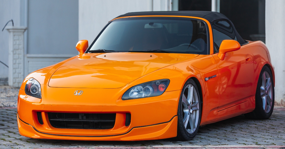 orange honda s2000 vtec