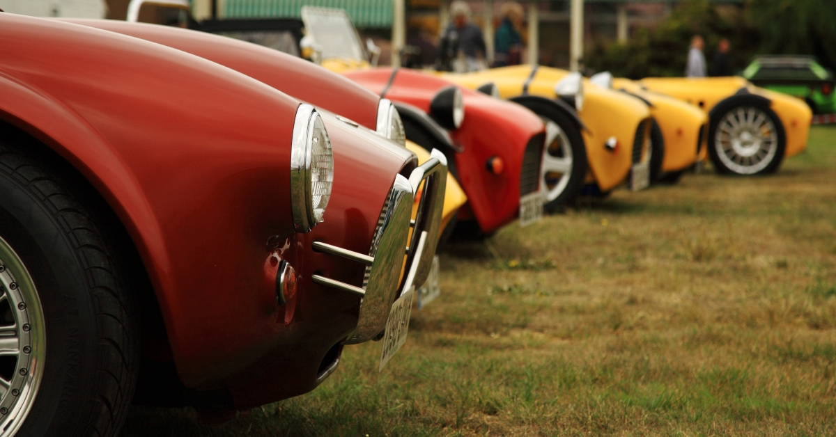 red and yellow sports cars 