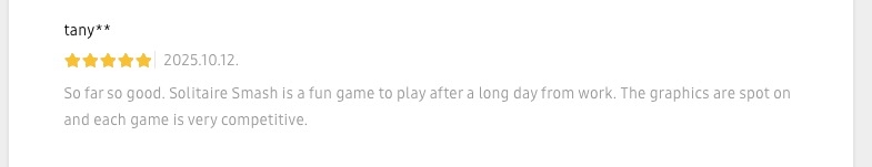 solitaire smash user review screenshot
