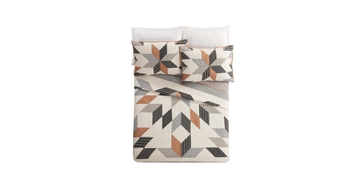 starburst patchwork cotton quilt