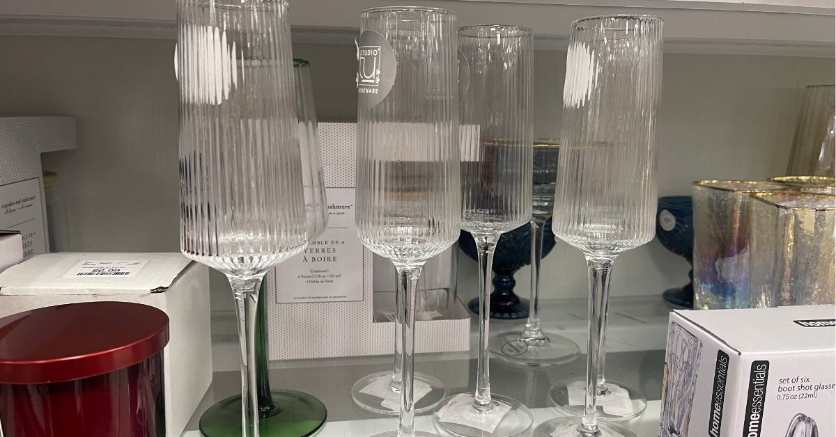 fluted champagne glasses