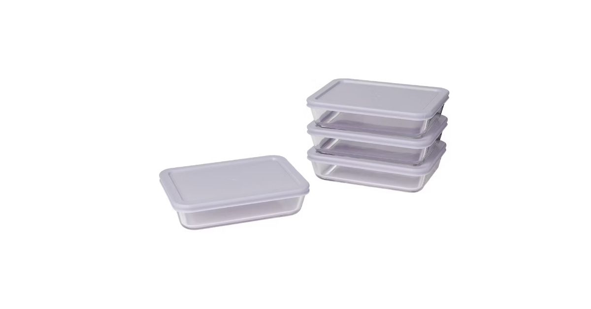 glass meal prep container set