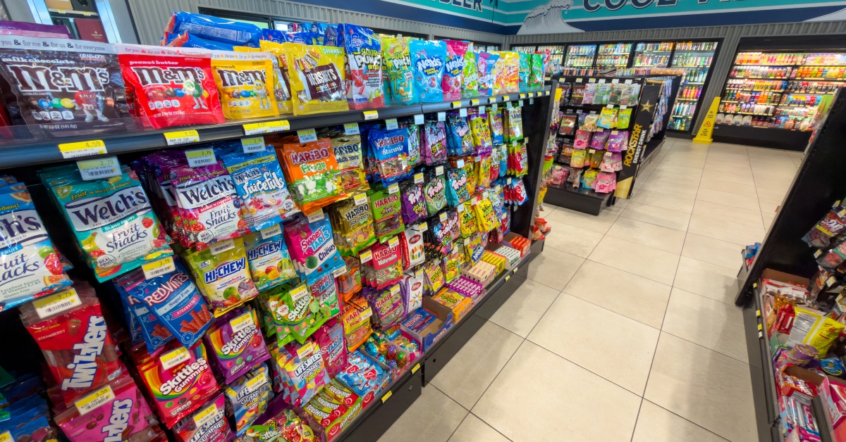 Candy Aisle In Convenience Store