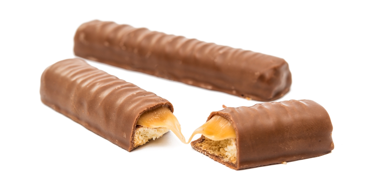 chocolate sticks with caramel