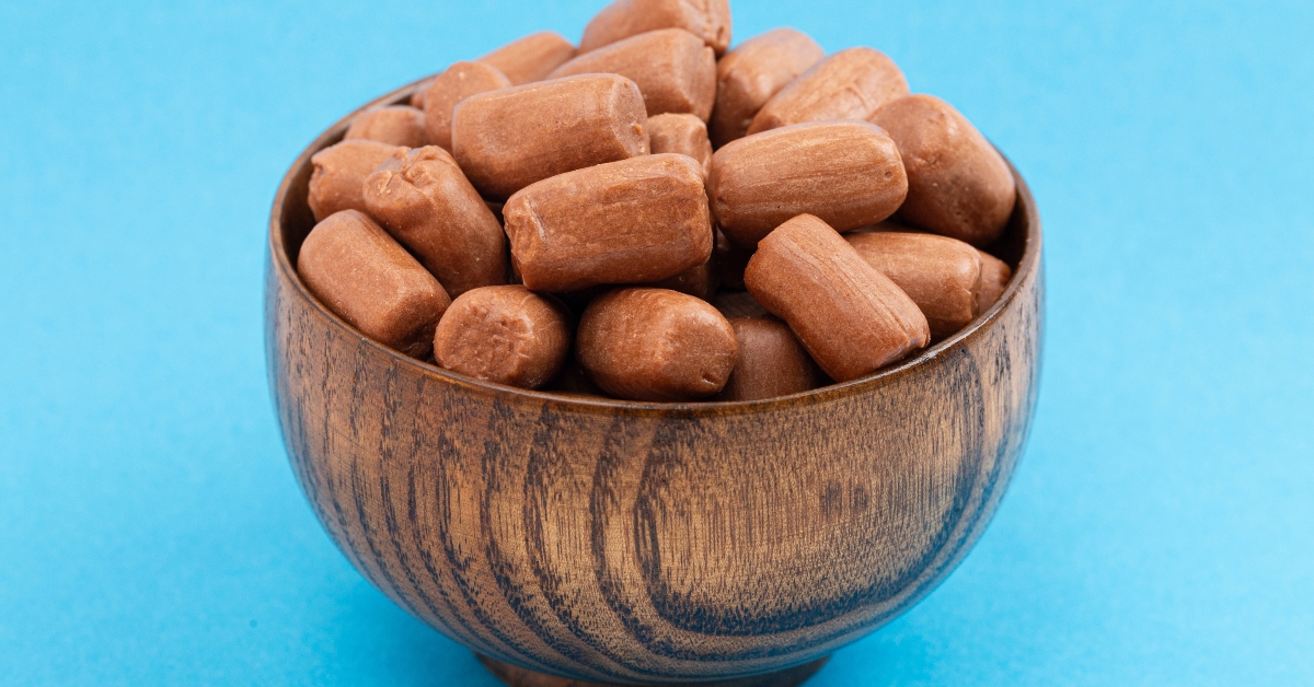 A Pile of Freeze Dried Chocolate Candy Rolls