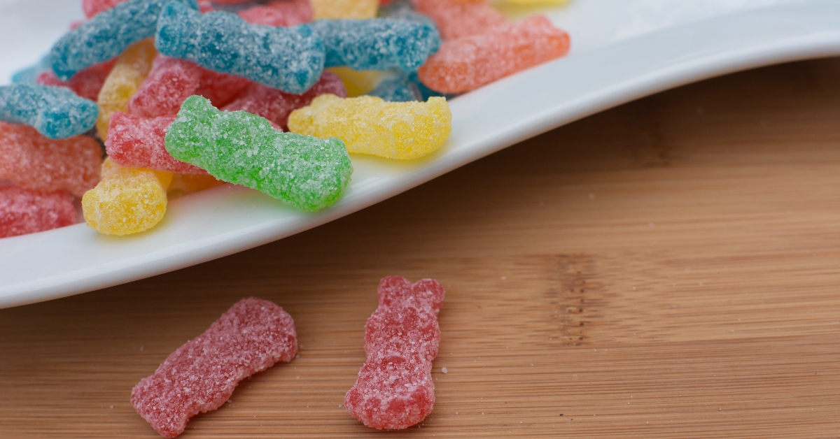 sour gummy candy