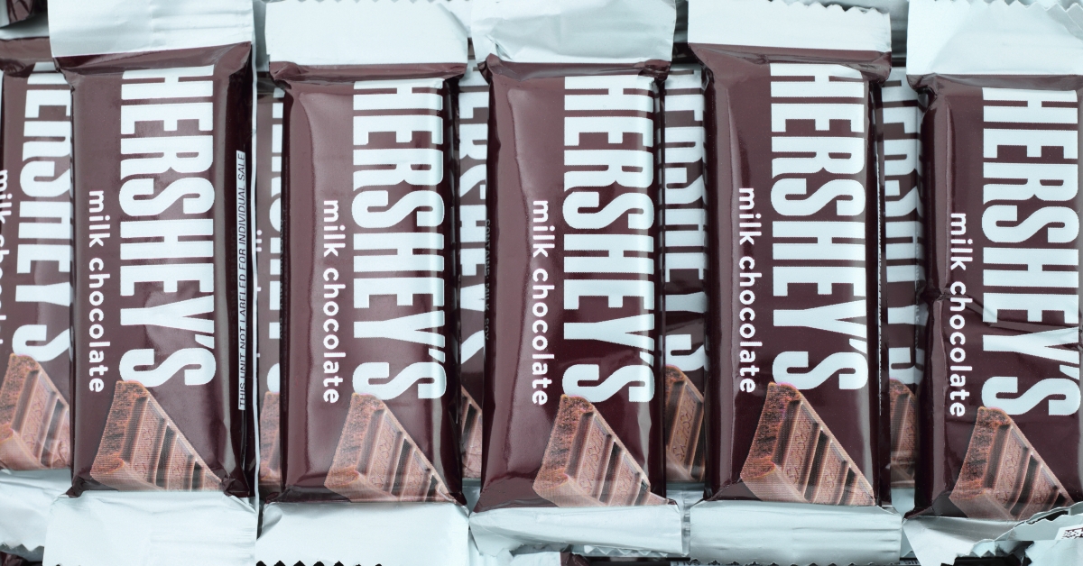 Chocolate bars Hershey's in package
