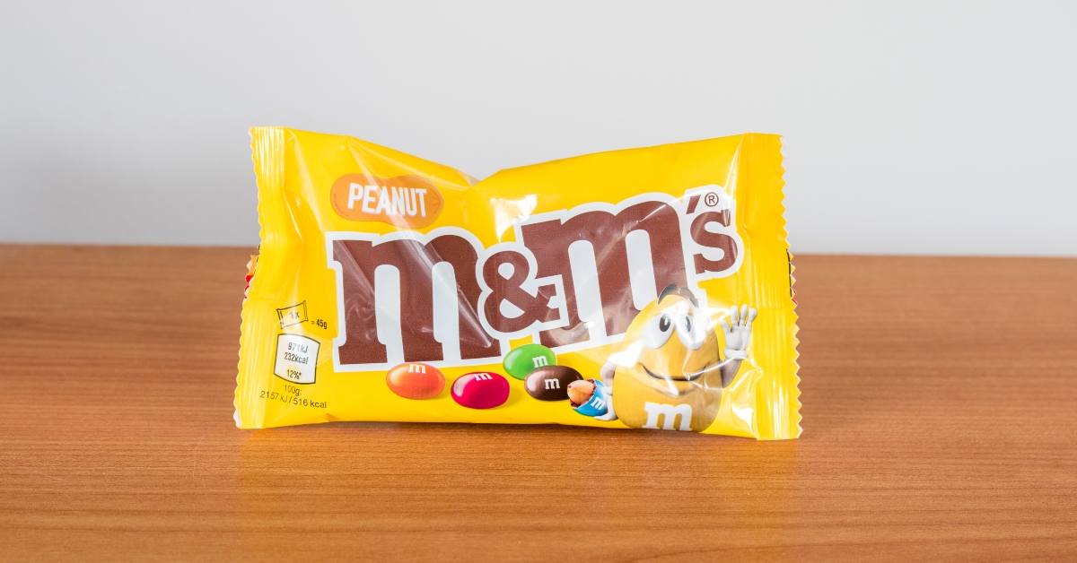 Pack of m and ms peanuts chocolates