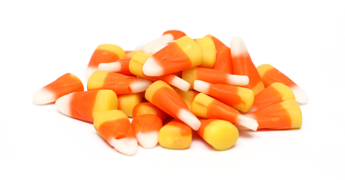 Candy corn isolated on a white background