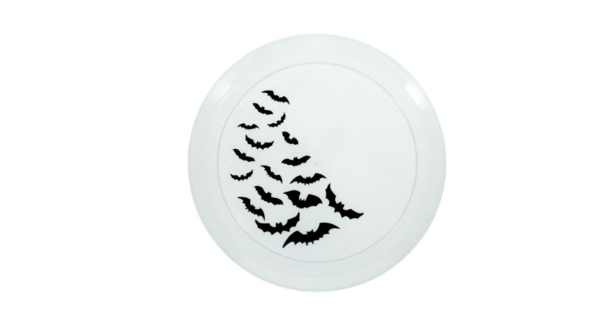 glow in the dark halloween bat plate
