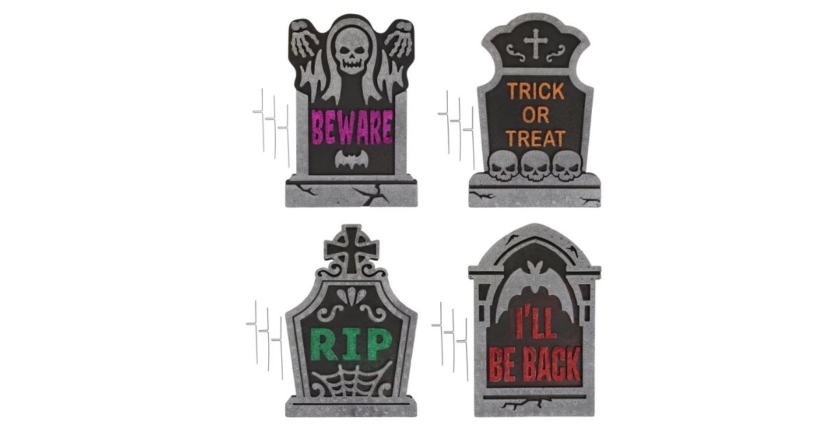 decorative halloween tombstones