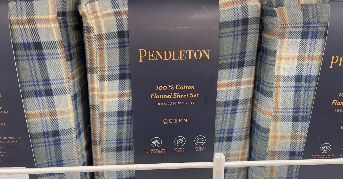 pendleton plaid flannel sheet set