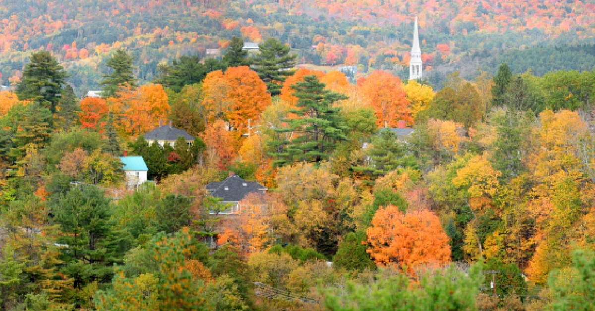 beautiful city of saint johnsbury in vermont