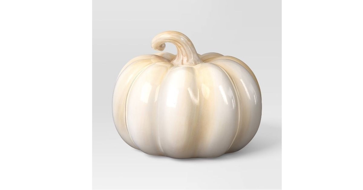 ceramic fall pumpkin cream