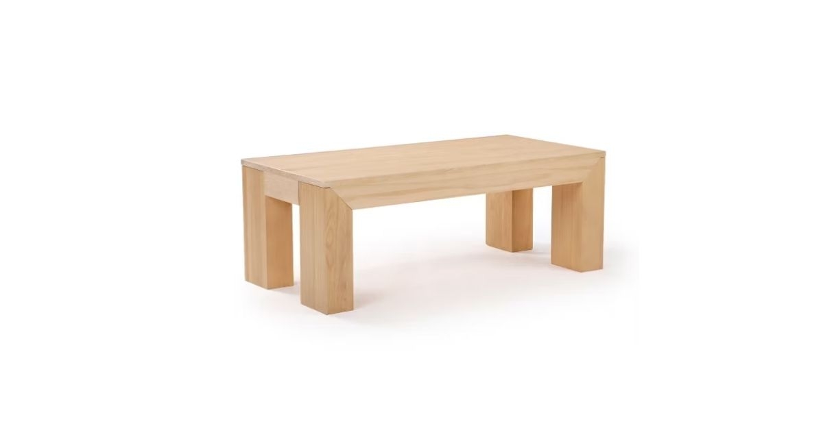 solid wood modern coffee table