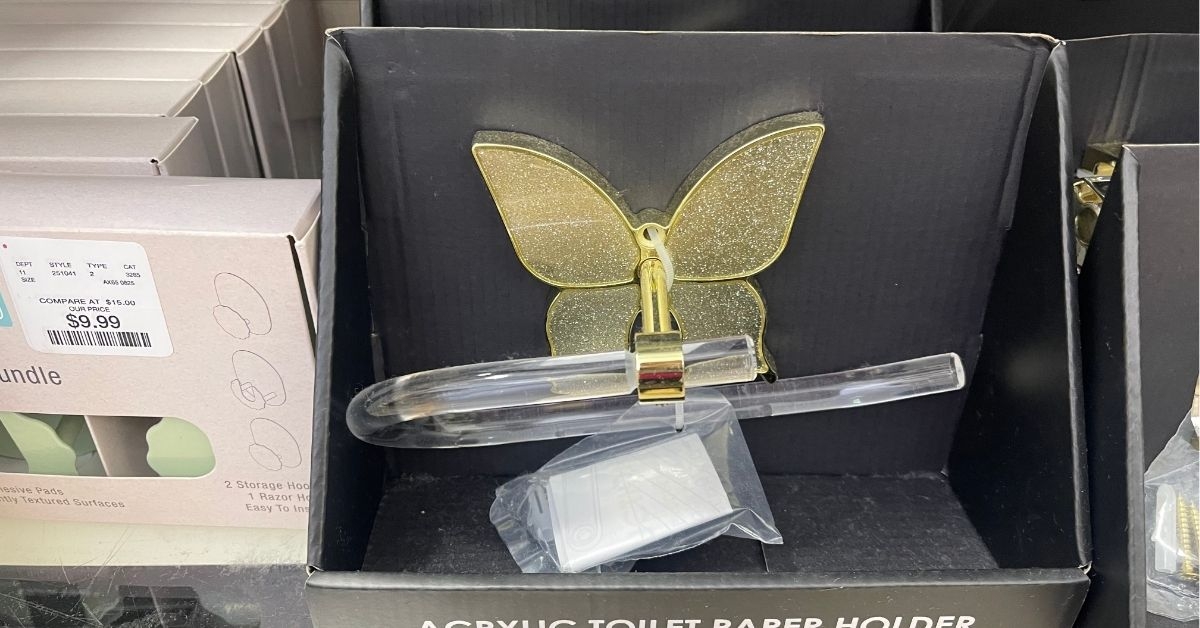 butterfly acrylic toilet paper holder