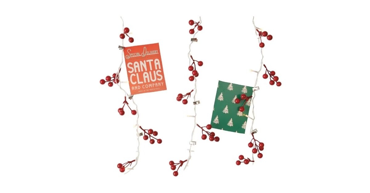 led holiday card string lights