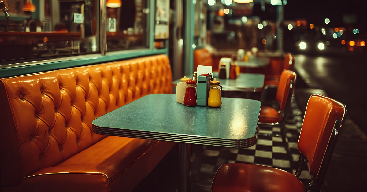 Retro Diner Glow Cozy Booth