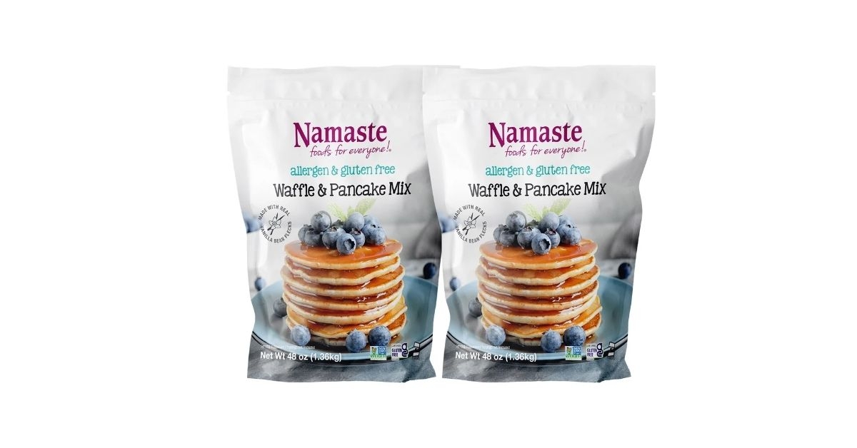 namaste gluten free waffle pancake mix