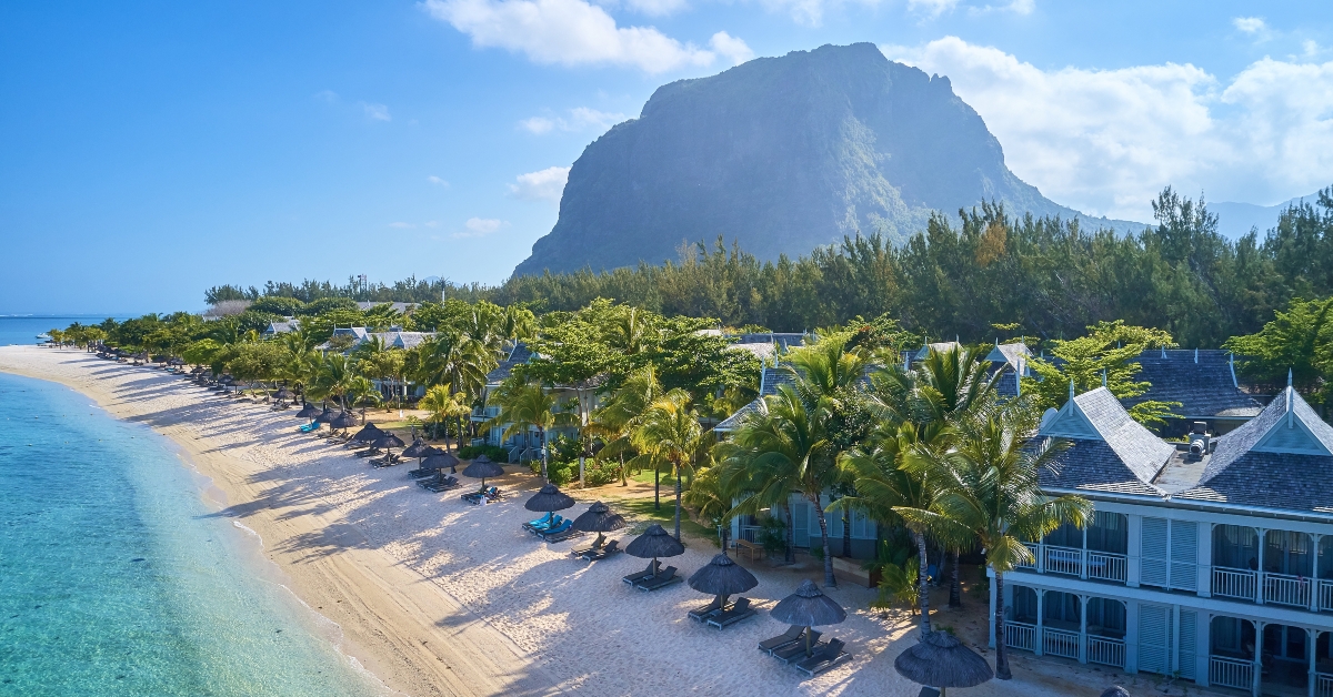 Mauritius island drone photo