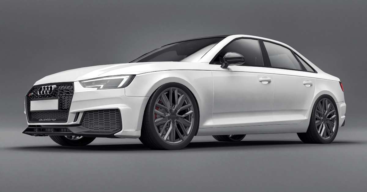 white audi quattro luxury stylish car