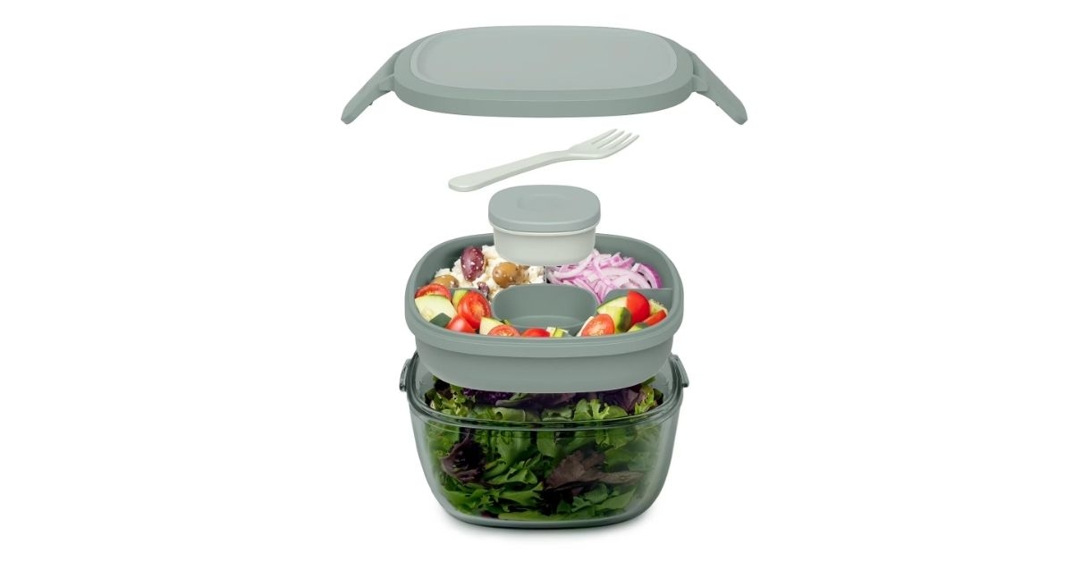 bentgo all in one tinted glass salad container