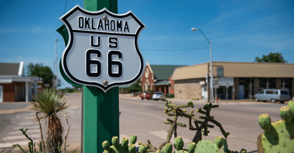oklahoma route 66 sign