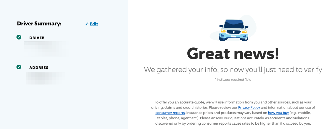 Screenshot SmarterAuto results page