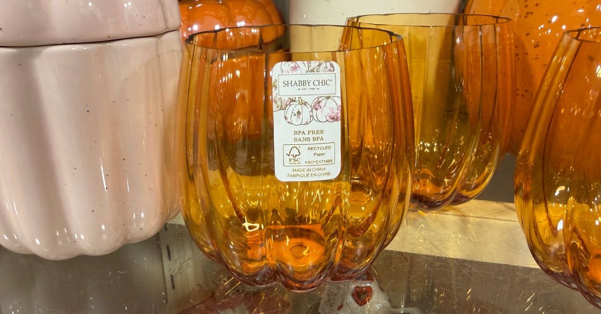 chic pumpkin drinking glasses