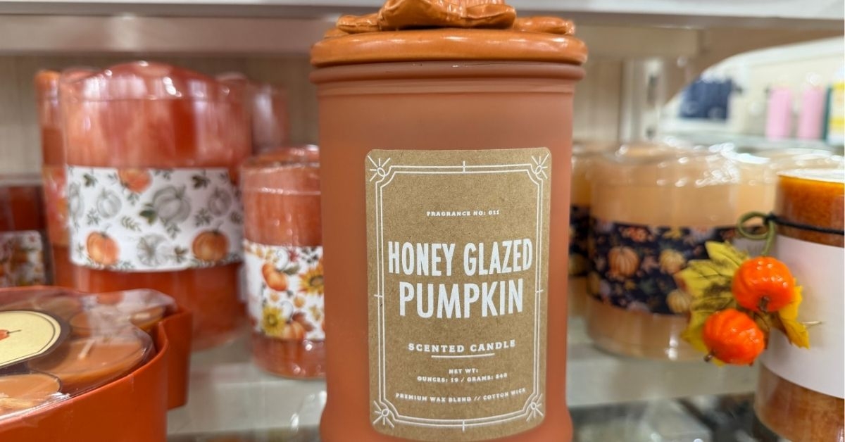 honey glazed pumpkin scented candle