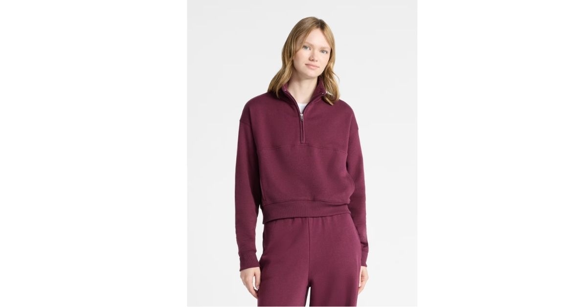 fleece half zip pullover